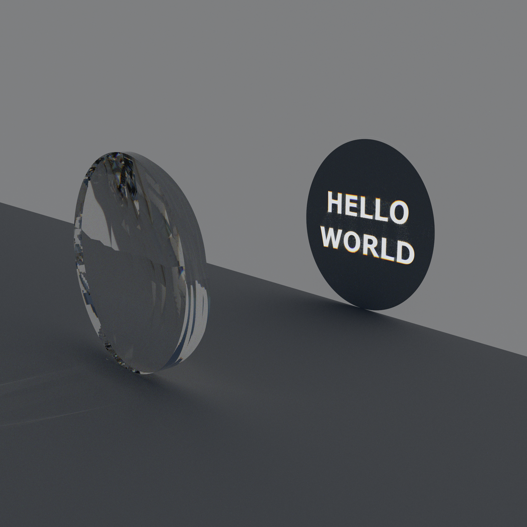 Projected Hello World Image