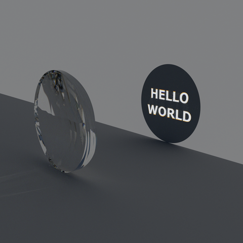Projected Hello World image